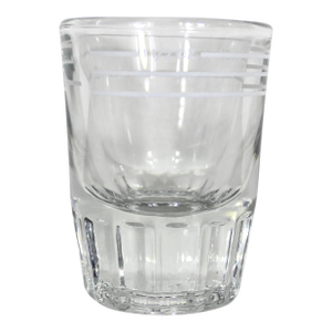 Vintage Libbey Glass Jigger White Lines Bar Measure 1 1/2 Ounce Oz Measuring Cup Shot Bar Cart Styling, Cocktail Alcohol Heavy Bottom Fluted