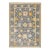 Modern Hand-Knotted Oushak Style Wool Rug in Slate Blue, Ochre & Pastel Accents For Sale