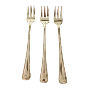Vintage Gorham Silverplate"Old French" Pattern Cocktail Forks- Set of 3