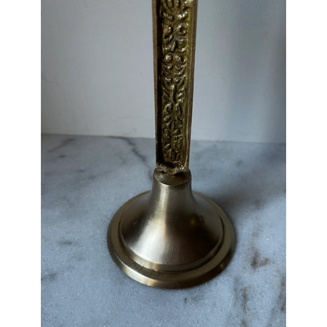 Standing Brass Crucifix, Also Known as an Altar Cross For Sale - Image 15 of 18