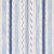 Sample - Schumacher Mirza Ikat Stripe in Blue on Natural For Sale