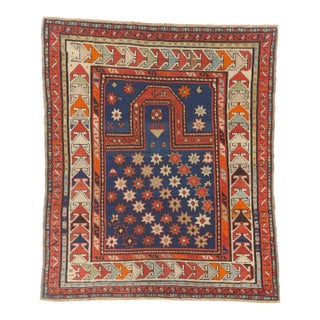 Late 19th Century Caucasian Kazak Prayer Rug, 03'04 X 03'10 For Sale