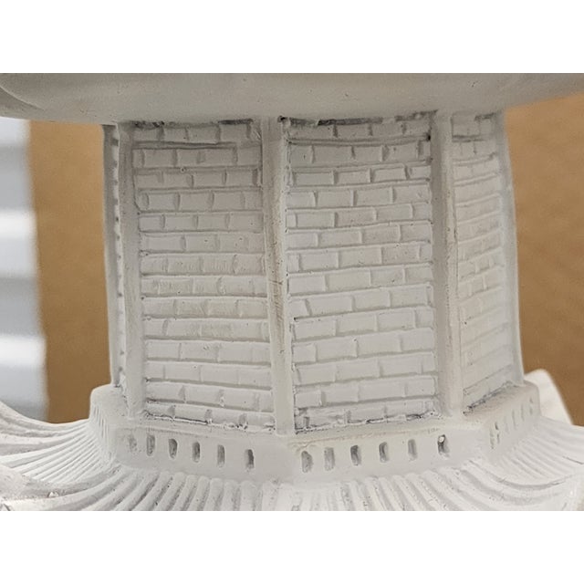 White Pagoda Chinoiserie Style Table Lamps - A Pair For Sale - Image 12 of 12