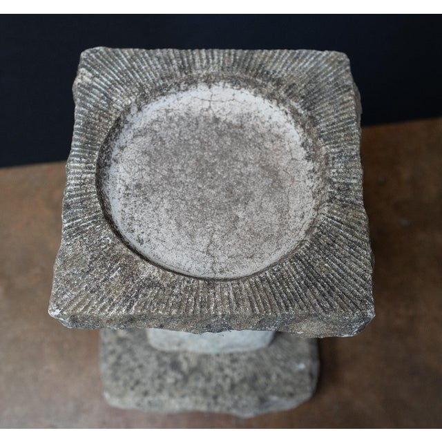 English English Garden Stone Square Bird Bath For Sale - Image 3 of 11
