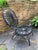 recently sandblasted, primed and painted…. circa 1940. spring steel seats with iron frame. can work indoors or outside. no...
