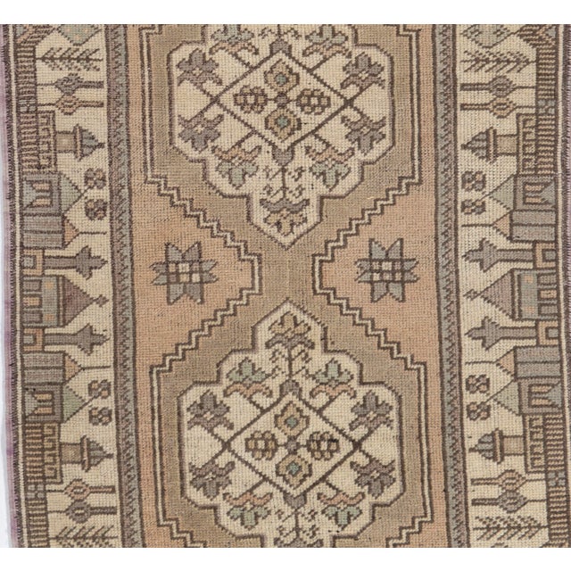 Vintage Turkish Oushak Rug Runner 2'6 X 9'3 For Sale - Image 4 of 8