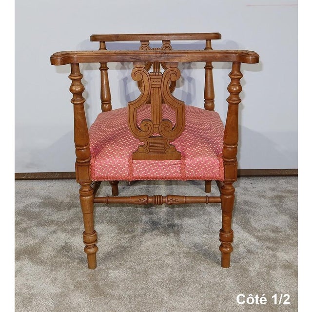 Small Bench with Walnut Wheelchanders, 1800s For Sale - Image 13 of 18