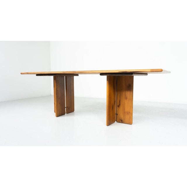 Mid-Century Modern Wooden Dining Table by Ammannati & Vitelli This piece is attributed to the mentioned designer/maker. It...