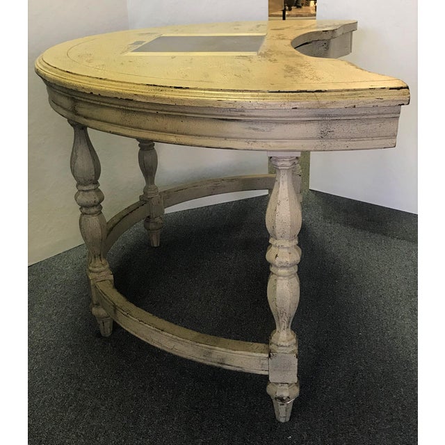 Shabby Chic Hand Painted SemiCircle Desk With Drawer by Hammary Chairish