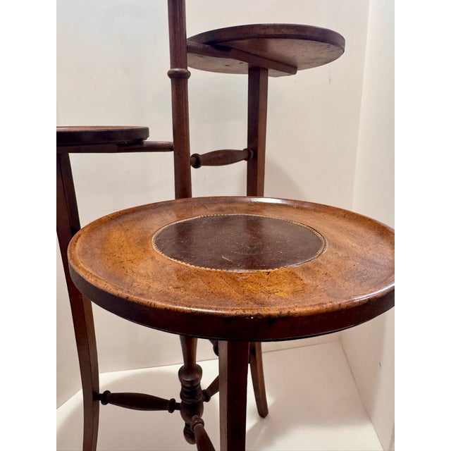 Antique Brandt Furniture Solid Cherry Dessert Stand Tiered Tea Cake Table For Sale - Image 9 of 10
