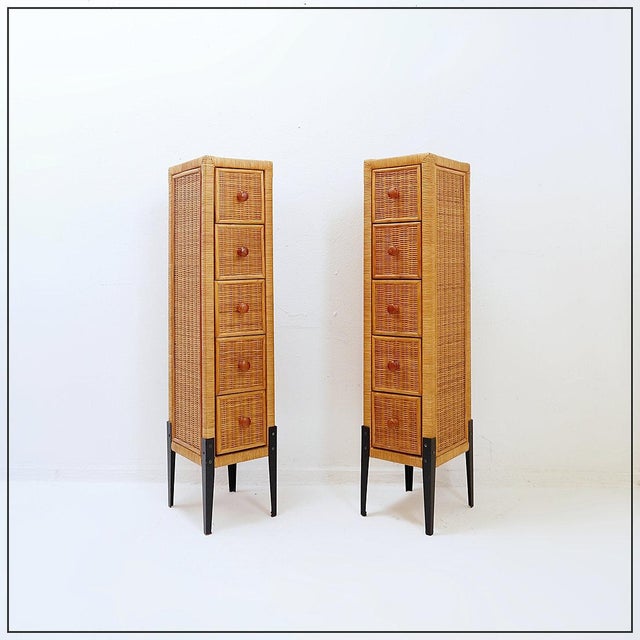 Small Vintage Chests of 5 Drawers, Set of 2 For Sale - Image 11 of 12