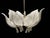 Elegant Franco Luce design made in Murano, Italy. Hand blown Murano glass, Callilily 6 Petal Chandelier. Six arm lights...