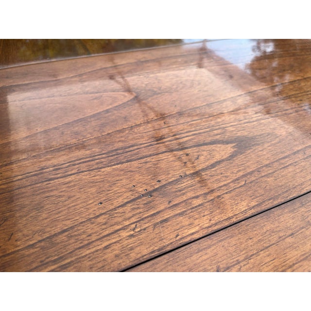 Rustic Walnut Farmhouse Extension Dining Table For Sale - Image 10 of 12