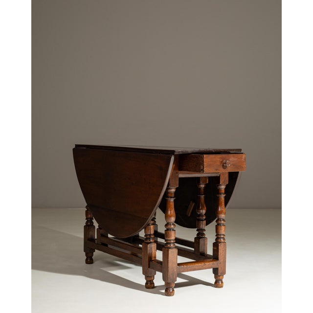 Brown 19th Century French Wooden Drop Leaf Table in Original Patina For Sale - Image 8 of 18