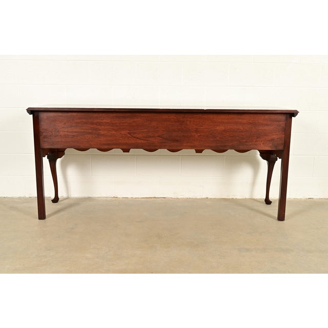 Henkel Harris Queen Anne Solid Mahogany Sideboard Credenza For Sale - Image 12 of 15