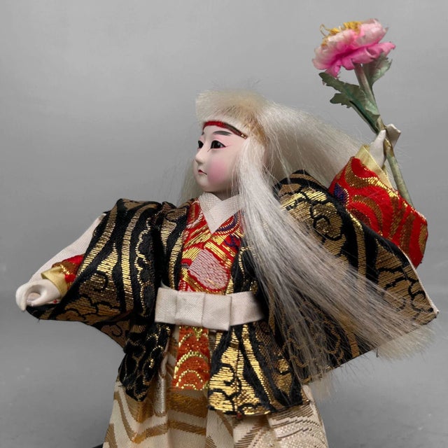 Mid-Century Kagamijishi Kabuki Doll, Japan, 1950s-1970s For Sale - Image 9 of 16
