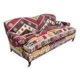 George Smith Short Scroll Arm Kilim Sofa For Sale