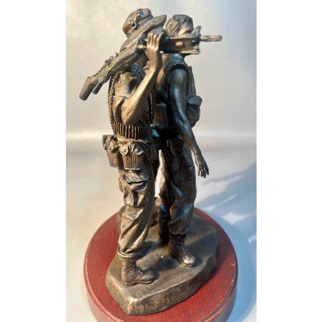 Metal Bronze Sculpture "Three Servicemen" by Frederick Hart for the Vietnam Veterans Memorial Fund 1988 Franklin Mint For Sale - Image 7 of 10