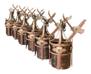 Spanish Revival Mission Art Deco Style Pendant Micah Lights - Set of 6