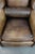 Large Cowhide Leather Wing Chair For Sale - Image 6 of 16