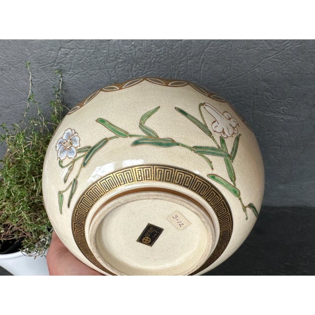 Antique Satsuma Japanese Ceramic Bowl For Sale - Image 4 of 12