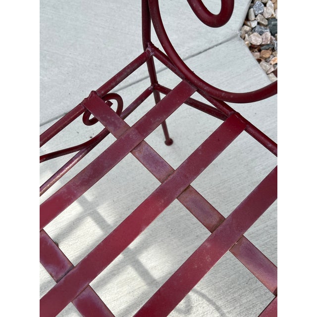 Vintage Iron Garden Bench For Sale - Image 9 of 10