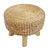 Contemporary Vintage Round Banana Leaf Rope Coastal Footstool For Sale - Image 3 of 5