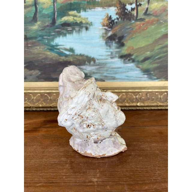 Ceramic Whimsical Studio Ceramic Sculpture Bust With Glazed Cap, Mid-20th Century For Sale - Image 7 of 10