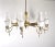 Mid-Century Modern Mid-Century Brass and Opaline Glass Chandelier, 1950s For Sale - Image 3 of 15