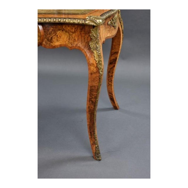 Victorian Burr Walnut Writing Table, 1860s For Sale - Image 13 of 17