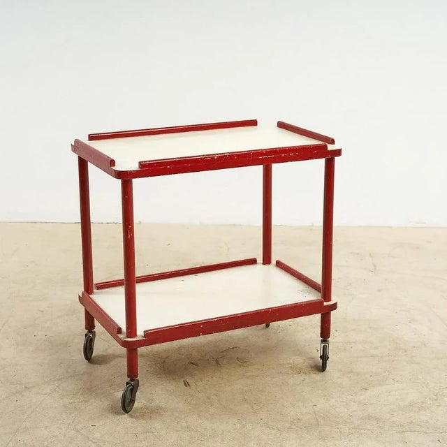 Vintage Wooden Kitchen Trolley For Sale - Image 5 of 5