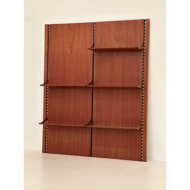 Vintage Modular Wall Bookcase in Teak, 1970s For Sale - Image 4 of 6