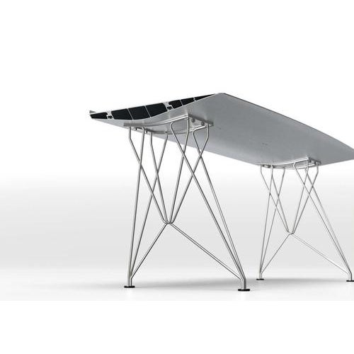 21stcentury table b desk konstantin grcic top anodized silver with inox legs materials: aluminium, stainless steel...