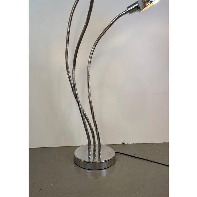 Silver Hydra Floor Lamp by Pierre Folie for Jacques Charpentier, France, 1960s For Sale - Image 8 of 17
