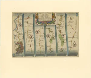 Antique Map of the Road from London to Bensington