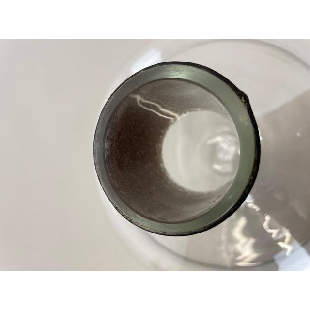 Large Glass Decanter with Leather Handle attributed to Carl Auböck, Austria, 1950s For Sale - Image 9 of 18