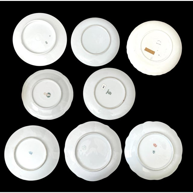 English Vintage Mismatched European China Dessert Plates ~ Set of 8~ France Germany Uk For Sale - Image 3 of 4