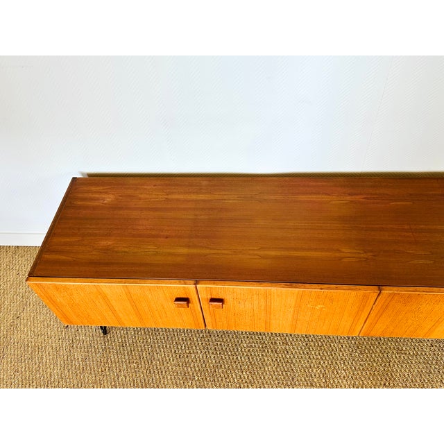 Minimalist Scandinavian Teak Sideboard, 1960s For Sale - Image 4 of 17