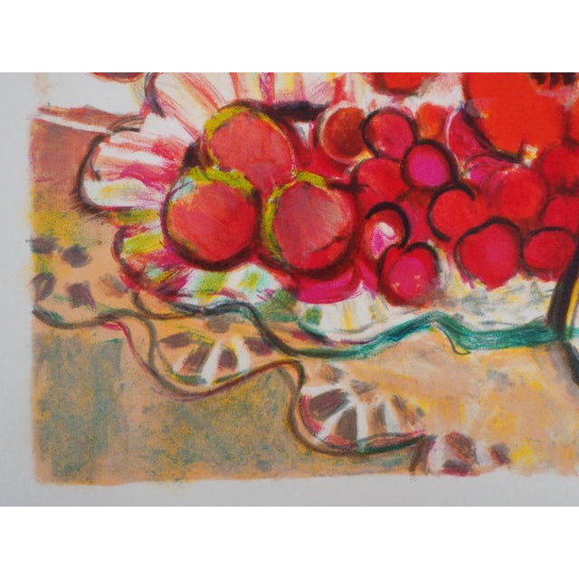 Imai Sachiko, Le bouquet de fleurs rouges, Lithograph For Sale - Image 4 of 7
