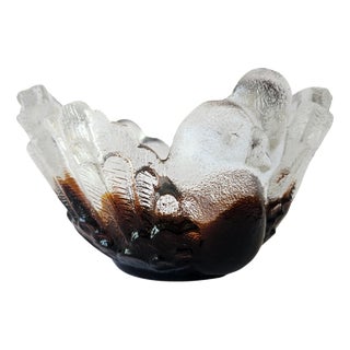 Mid-Century Glass Bowl by Pertti Santalahti for Humppila, Finland, 1960s For Sale