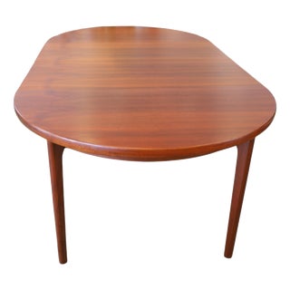 Danish Round Dining Table in Teak with Double Inserts, 1960s For Sale