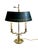 Early 20th Century Empire-Style French Tôle & Gilt Brass Bouillotte Lamp With Green Tole Shade For Sale - Image 14 of 18