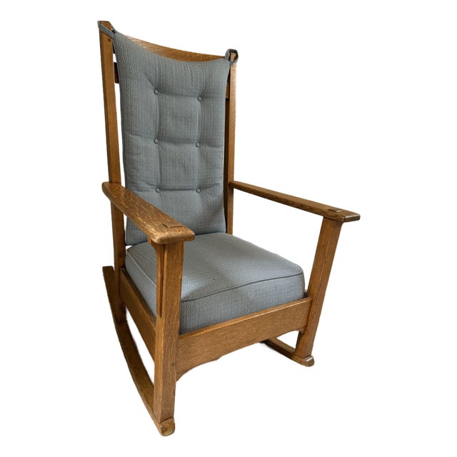 Antique Charles Limbert Rocking Chair For Sale