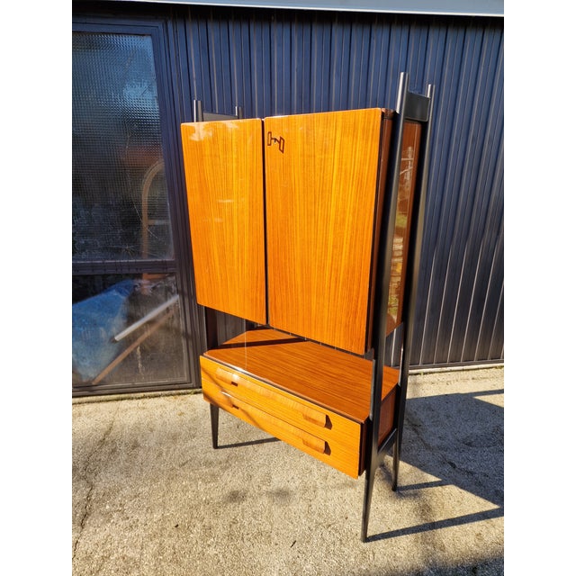 Wood Vintage Burl Bookcase, 1970s For Sale - Image 7 of 17