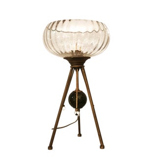 Italian Table Lamp in Hand-Blown Gold-Fleck Glass from Gallo, Tuscany, 2000s For Sale