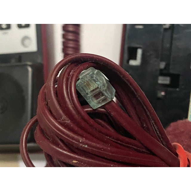 Western Electric At&t Touch-a-Matic 300 Telephone Phone Burgundy Desk '80's MCM For Sale - Image 12 of 12