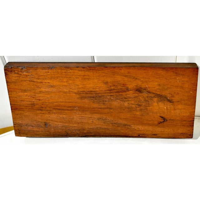 Antique Chinese Carved Teak Fiqural Plaque W/Gold For Sale - Image 9 of 12