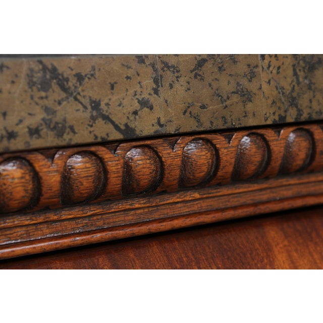 Maitland Smith Flame Mahogany Marble Top Bombe Dresser For Sale - Image 11 of 18