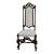 Walnut Accent Chair Carved High Back Jacobean Style William & Mary Stretcher 80s For Sale