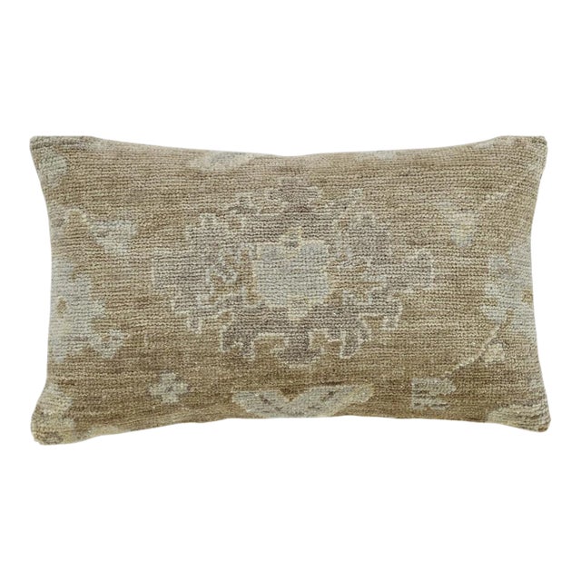 Modern Decorative Golden/Coffee Throw Pillow For Sale